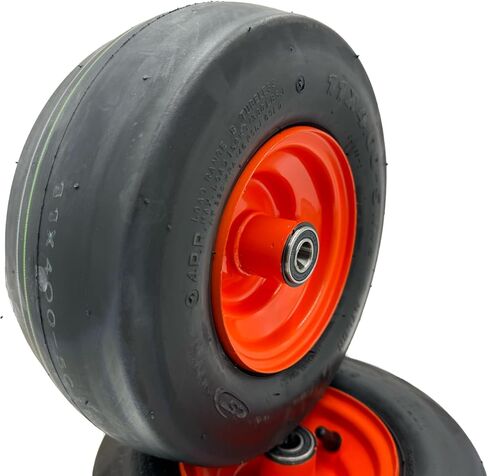 مجموعة من 2-11x4.00-5 مجموعة عجلات ناعمة - متوافقة مع Kubota ZG124E والمزيد in Kuwait
