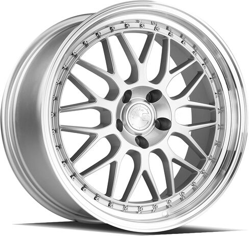 Aodhan AH02 Wheel : 19x8.5, 5x112 Bolt Pattern, 66.6mm Hub bore, 32mm Offset - Silver w/Machined Lip in Kuwait