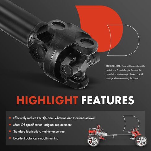 A-Premium 30-5/8 بوصة أمامي أو خلفي عمود محرك كامل عمود عمود الإدارة متوافق مع Ford Bronco 1980 1981 1982، 4WD in Saudi Arabia