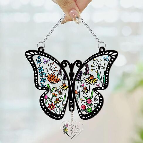 Macorner نافذة أكريليك معلقة نافذة فراشة Suncatcher، هدايا عيد ميلاد للنساء، في بعض الأحيان تنسى هدايا الشكر الرائعة لها، للأم والجدة والزوجة والصديق in Kuwait