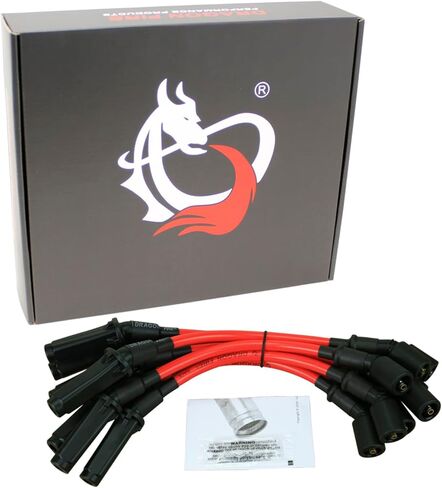 AIP Electronics Dragon Fire Race Series High Performance 10.2mm Ignition Spark Plug Wire Set Compatible with 1999-2007 Chevy and GMC LS1 VORTEC 4.8L 5.3L 6.0L OEM Fit PWGMV-DF in Saudi Arabia