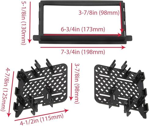 ECOTRIC Radio Stereo Double Din Installation Dash Kit w/Wire Harness Compatible with 2004-2016 Ford F150 F250 F350 F450 F550 2006-2009 Mercury Milan 2006-2008 Lincoln Mark LT in Saudi Arabia