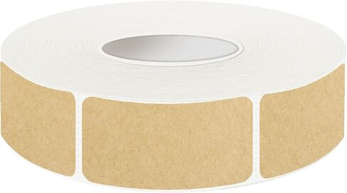 500Pcs Kraft Label Stickers Removable Writable Gift Labels, Self-Adhesive Brown Labels for Essential Oil Bottle, Jars, Food Storage or Gift Decoration (Each Measures 1x 2 inch) in Saudi Arabia