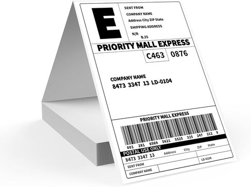 100 ملصق حراري 4x6 100/مكدس، ملصقات حرارية للشحن HUOJI مقاس 4x6 قابلة للطي متوافقة مع طابعات Rollo وZebra وMUNBYN (درجة تجارية) in Kuwait