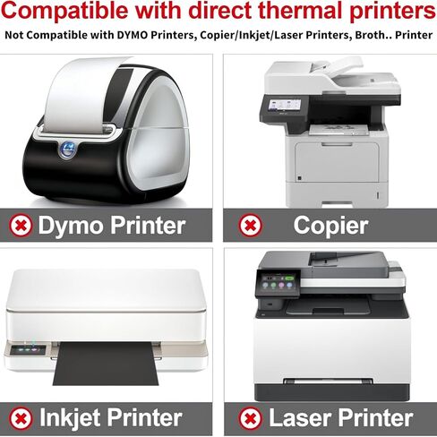 100 ملصق حراري 4x6 100/مكدس، ملصقات حرارية للشحن HUOJI مقاس 4x6 قابلة للطي متوافقة مع طابعات Rollo وZebra وMUNBYN (درجة تجارية) in Kuwait