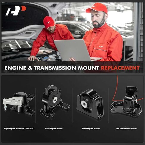 مجموعة حامل محرك المحرك وناقل الحركة A-Premium 4 قطع متوافقة مع Toyota RAV4 2016-2019 2.5L & Lexus NX300h 2015-2021 2.5L، ناقل حركة أوتوماتيكي CVT in Kuwait
