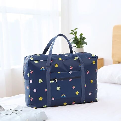 1pc Large Capacity Foldable Travel Storage Bag: Waterproof, Portable Luggage Bag for Journeys,Navy Blue Rainbow in Saudi Arabia