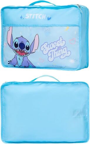 MINISO 2 Pack Disney Lilo & Stitch Travel Packing Cubes – Reusable Clothes Storage Bags & Luggage Organizers for Clothes, Socks & Toiletries in Saudi Arabia