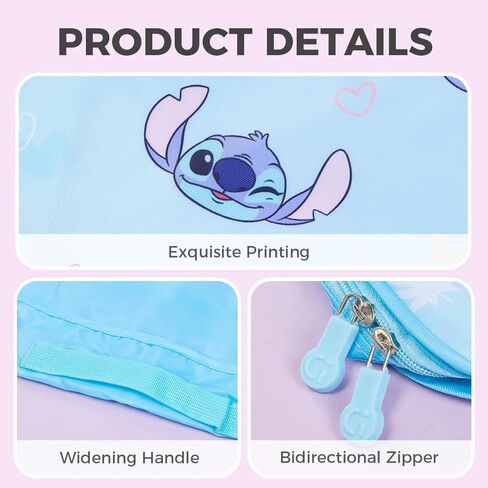 MINISO 2 Pack Disney Lilo & Stitch Travel Packing Cubes – Reusable Clothes Storage Bags & Luggage Organizers for Clothes, Socks & Toiletries in Saudi Arabia