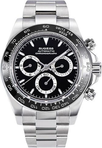 Sugess Chrono Racing 39mm 418-2 S418-2.005.E حافظة عرض خلفية ميكانيكية أوتوماتيكية طاووس 41 جوهرة SL4801 كرونوغراف للرجال ساعة يد Seagull 1963 in Saudi Arabia
