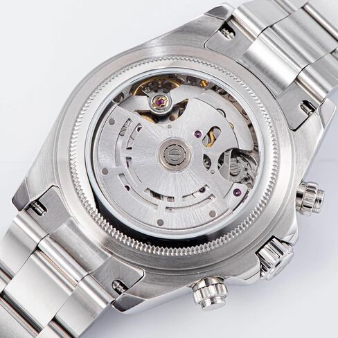 Sugess Chrono Racing 39mm 418-2 S418-2.005.E حافظة عرض خلفية ميكانيكية أوتوماتيكية طاووس 41 جوهرة SL4801 كرونوغراف للرجال ساعة يد Seagull 1963 in Saudi Arabia