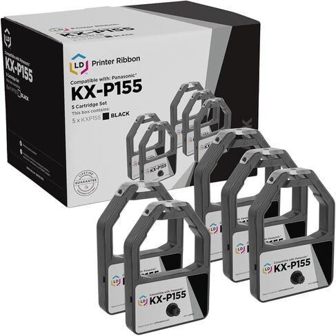 LD Products Compatible Ribbon Cartridge Replacement for Panasonic KX-P155 (Black, 5-Pack) for use in Printers Craden DP 7, KX P1624, P1654, P2624, P3624 and Roland DG PR 2450, 2465 in Saudi Arabia