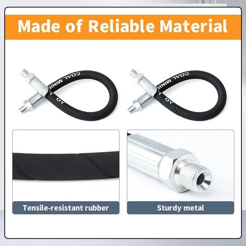 خرطوم أسطواني الرفع HYD01695 متوافق مع محراث الثلج الرئيسي، خرطوم هيدروليكي علوي سفلي للرفع 1/4 بوصة × 15-1/2 بوصة قطعتان in Kuwait