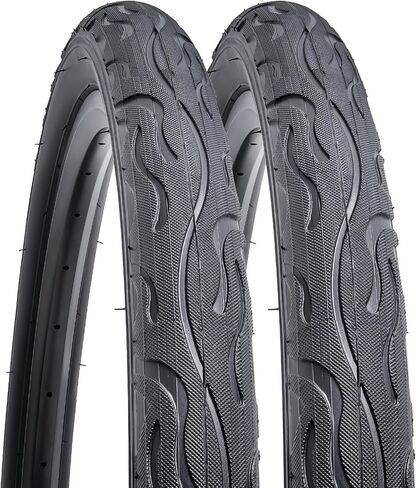 YUNSCM 2-PCS 26" إطارات الدراجة 26 x 2.125/57-559 و26" أنابيب الدراجة صمام شريدر متوافق مع 26x1.95 26x2.10 26x2.125 26x2.15 إطارات وأنابيب الدراجة (P-1074) in Saudi Arabia