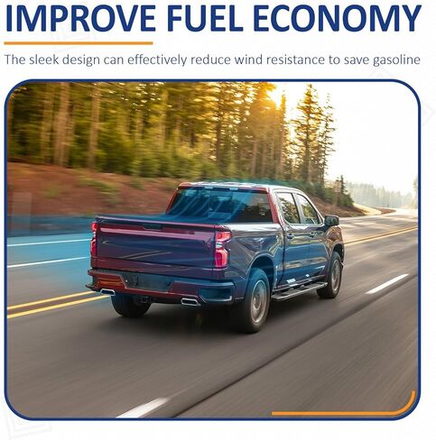 غطاء سرير ناعم ثلاثي الطي من PENSUN مقاس 5.8FT متوافق مع 2019-2024 Chevy Silverado GMC Sierra 1500 in Saudi Arabia