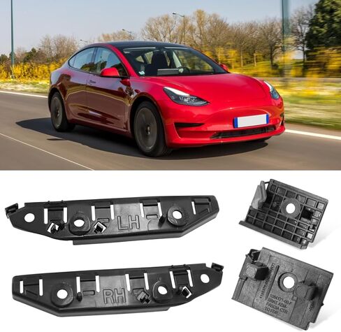 Jaronx Compatible with Tesla Model Y Front Bumper Bracket 2020-2024, 4PCS Left & Right Front Bumper Fender Retainers Bracket for Tesla Model Y 1493770-00-B, 1493771-00-B, 1493773-00-B, 1493772-00-B in Saudi Arabia