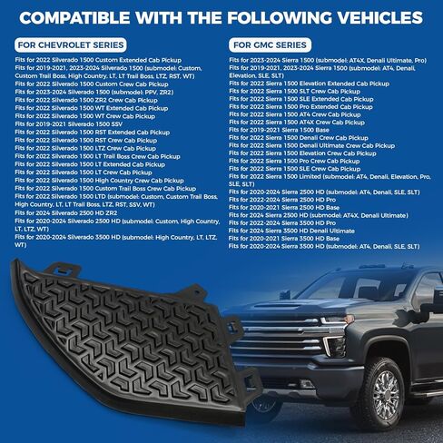 وسادة عتبة المصد الخلفي جانب الركاب 84227858 متوافقة مع GM Chevy Silverado 1500 2019-2022، وسادة عتبة الزاوية in Kuwait