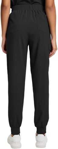 Scrub Pants for Women, Soft Stretch Fabric Jogger Scrub Bottoms with 6 Pockets in Saudi Arabia