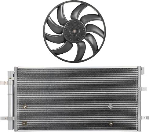 Cooling Fan Assembly Compatible with 2008-2010 for Audi for A5 Quattro 3.2L 2011-2017 for Q5 2.0L,Radiator Fan Direct Fit Replacement for Engine Cooling Fan & Engine A/C Condenser in Saudi Arabia