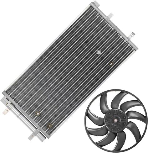 Cooling Fan Assembly Compatible with 2008-2010 for Audi for A5 Quattro 3.2L 2011-2017 for Q5 2.0L,Radiator Fan Direct Fit Replacement for Engine Cooling Fan & Engine A/C Condenser in Saudi Arabia