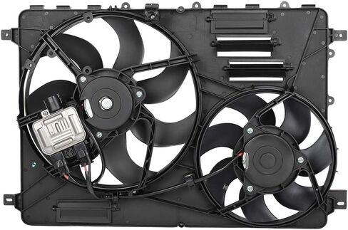 Cooling Fan Assembly Compatible with 2015-2016 for Volvo for V60 3.0L 2010-2016 for Volvo for XC60 3.0L, Black Radiator Fan Direct Fit Replacement for Engine Cooling Fan in Saudi Arabia