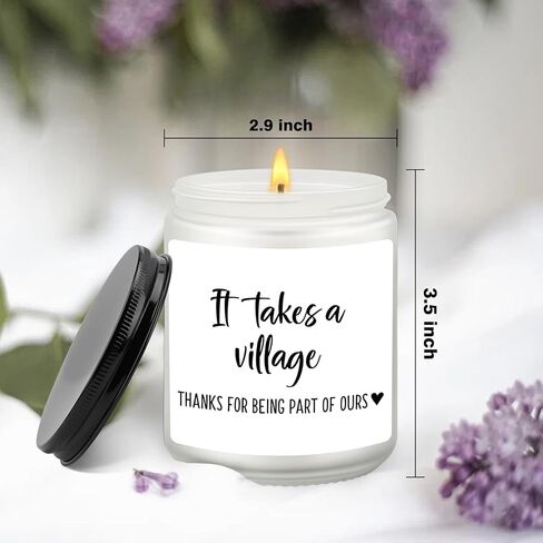 هدايا شكر، شمعة تقدير - إنها تأخذ قرية، شكرًا لكونك جزءًا من منتجاتنا، هدية فريدة للمربيات والمعلمين والمربيات والمدربين والأصدقاء وزملاء العمل والرؤساء، هدية للأجداد in Kuwait
