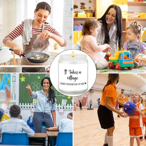 هدايا شكر، شمعة تقدير - إنها تأخذ قرية، شكرًا لكونك جزءًا من منتجاتنا، هدية فريدة للمربيات والمعلمين والمربيات والمدربين والأصدقاء وزملاء العمل والرؤساء، هدية للأجداد in Kuwait