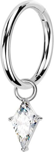 G23 Titanium Gold Clicker Dangle Belly Button Ring, 14G 10mm Navel Piercing Jewelry Belly Button Rings for Women in Saudi Arabia