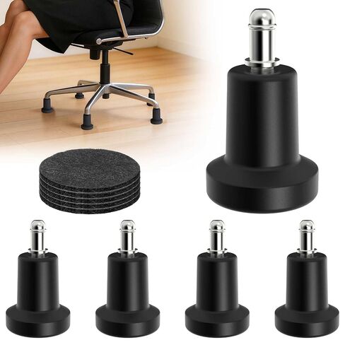 Bell Glides Replacement Office Chair or Stool Swivel Caster Wheels to Fixed Stationary Castors (Bell Glides Long) in Kuwait