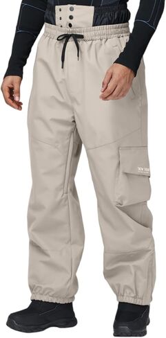 Womens Ski Pants Mens Waterproof Insulated Baggy Snow Pants Loose Cargo Pants Snowboard Pants Winter Outdoor in Saudi Arabia
