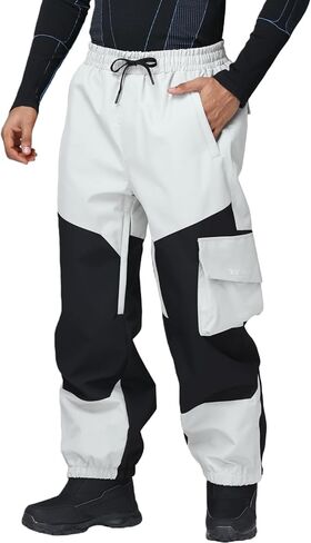 Womens Ski Pants Mens Waterproof Insulated Baggy Snow Pants Loose Cargo Pants Snowboard Pants Winter Outdoor in Saudi Arabia