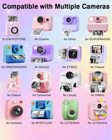 20 Rolls Instant Camera Refill Print Paper, HD Kidizoom Print Camera Paper Refill for Most Kids Instant Camera BPA Free (0.98" x 2.24") in Saudi Arabia