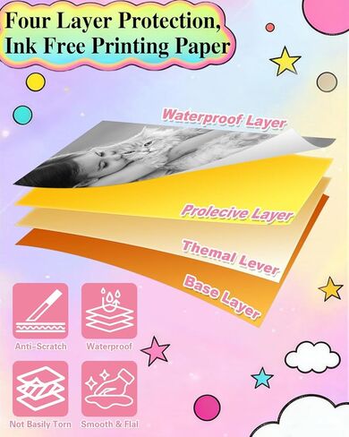 20 Rolls Instant Camera Refill Print Paper, HD Kidizoom Print Camera Paper Refill for Most Kids Instant Camera BPA Free (0.98" x 2.24") in Saudi Arabia