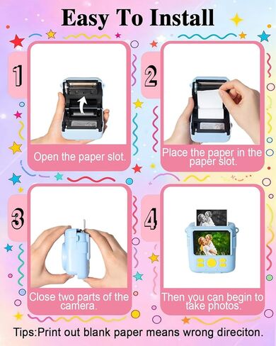 20 Rolls Instant Camera Refill Print Paper, HD Kidizoom Print Camera Paper Refill for Most Kids Instant Camera BPA Free (0.98" x 2.24") in Saudi Arabia