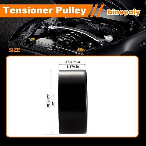 Binopoly 38022 حزام الموتر/بكرة المهمل لـ 1987-2004 Ford Mustang/Bronco/E Series Van/Excursion/Expedition/Lobo/E450/F450/F550 Lincoln Navigator OE#89048 419-605 E7TZ6B209H F65Z8678AA in Saudi Arabia