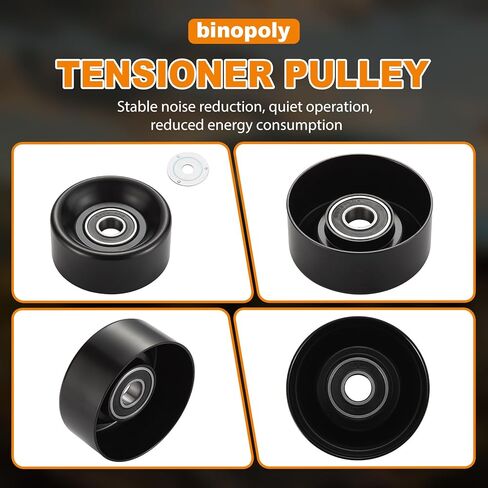 Binopoly 38022 حزام الموتر/بكرة المهمل لـ 1987-2004 Ford Mustang/Bronco/E Series Van/Excursion/Expedition/Lobo/E450/F450/F550 Lincoln Navigator OE#89048 419-605 E7TZ6B209H F65Z8678AA in Saudi Arabia