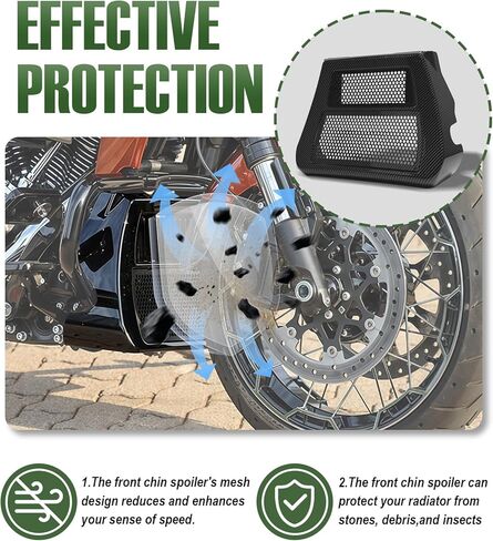 غطاء مبرد ذقن مطور مع لوح انزلاقي متوافق مع Harley Davidson Touring CVO Street Glide&CVO Road Glide 2023.5-2026، Street Glide وRoad Glide 2024-2026 (ألياف الكربون) in Kuwait