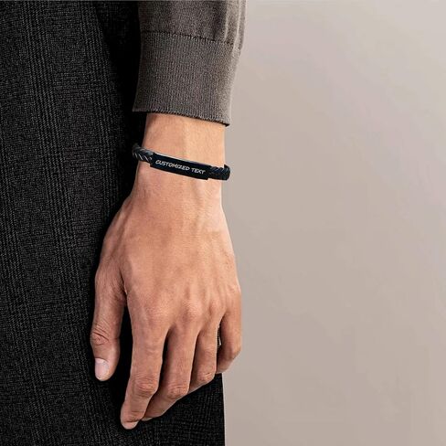 Muslim Islam Allah Bracelet, Islamic Jewelry, Arabic Shahada Black Protective Bracelet For Men Women in Kuwait