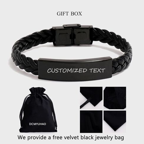 Muslim Islam Allah Bracelet, Islamic Jewelry, Arabic Shahada Black Protective Bracelet For Men Women in Kuwait