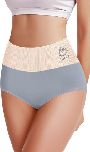 Women‘s Tummy Control High Waist Briefs, Jacquard Cotton Soft Breathable Panties 3-Pack in Saudi Arabia