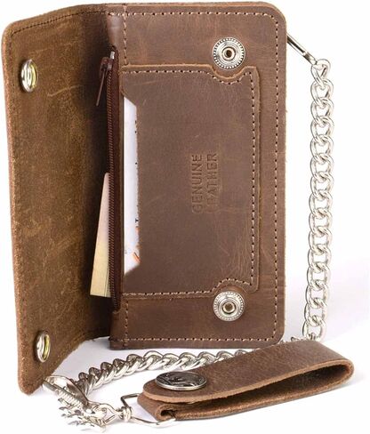 محافظ جلدية للجنسين مقاس 6 بوصات من Hot Leathers للركوب مع سلسلة وحزام جلدي in Saudi Arabia