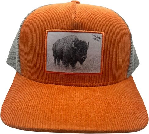 Burnt Orange Corduroy Buffalo Patch Trucker Hat in Saudi Arabia