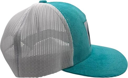Turquoise Corduroy Trucker Hat with Buffalo Patch in Saudi Arabia