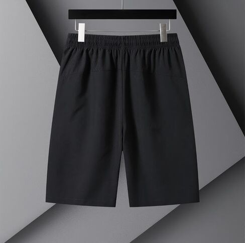 Men’s Casual Athletic Shorts 3-Pack Black Blue Gray Elastic Waist Zipper Pockets Decorative Patterns for Daily Wear in Saudi Arabia