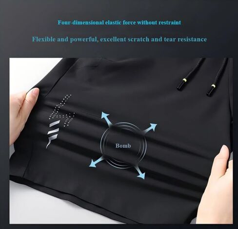 Men’s Casual Athletic Shorts 3-Pack Black Blue Gray Elastic Waist Zipper Pockets Decorative Patterns for Daily Wear in Saudi Arabia