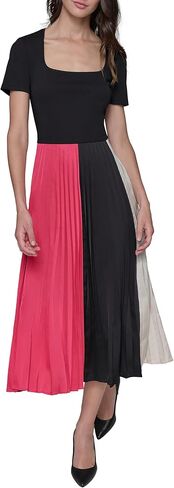 KARL LAGERFELD Women's Colorblock Sleeveless Fun Midi Dress in Saudi Arabia