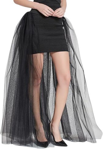 تنانير نسائية طويلة من التول، 3 طبقات بطول الأرض، تنورة بخصر مطاطي لحفلات الزفاف وحفلات التخرج وحفلات العروس in Kuwait