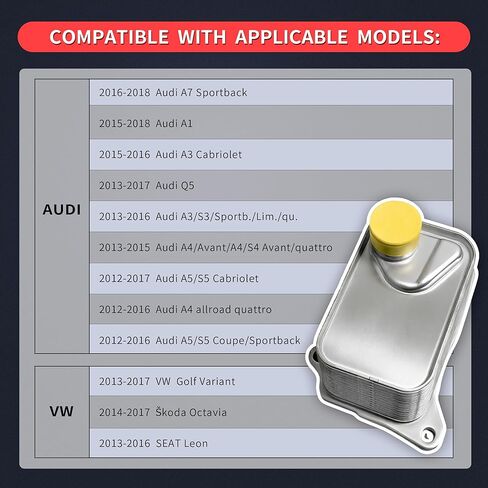 06L117021C مبرد زيت المحرك الألومنيوم مع حشية مضخة مياه متوافقة مع Audi A3 A4 A5 A6 Q5 مناسب لشركة VW Golf 06K117070B 06L121131 in Kuwait