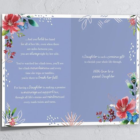 Daughter Birthday Card，Happy Birthday Card & Gift for Daughter from Mom Dad in Kuwait