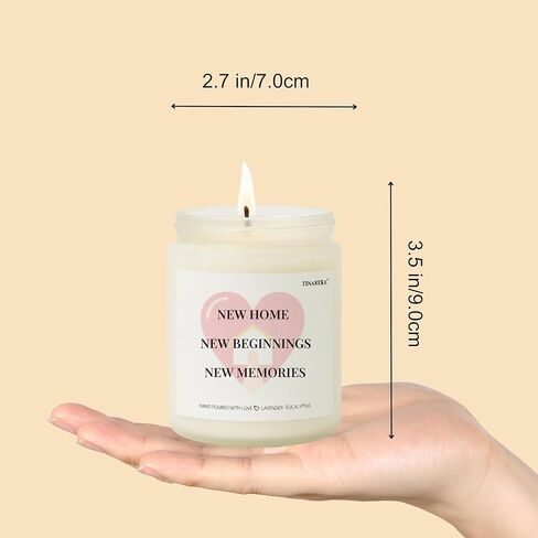 Housewarming Gifts New Home - Relaxing Lavender Eucalyptus Scented Candle - Eco-Friendly Soy Wax, Gift for New Homeowners, Women & Men, First Home Celebration or Apartment Warming in Saudi Arabia